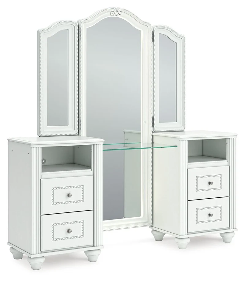 Kozlani - Vanity With Mirror - White