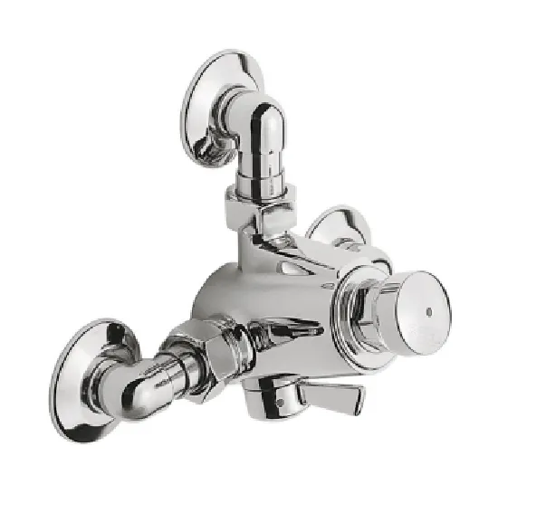 Grifo de mural para ducha con temporizado y control de temperatura con acabado cromado TRES