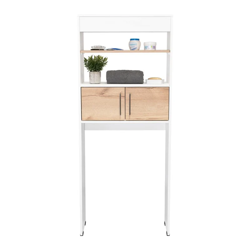 Gabinete de Baño Madrid, Café Claro y Blanco Duqueza , Ahorrador de Espacio