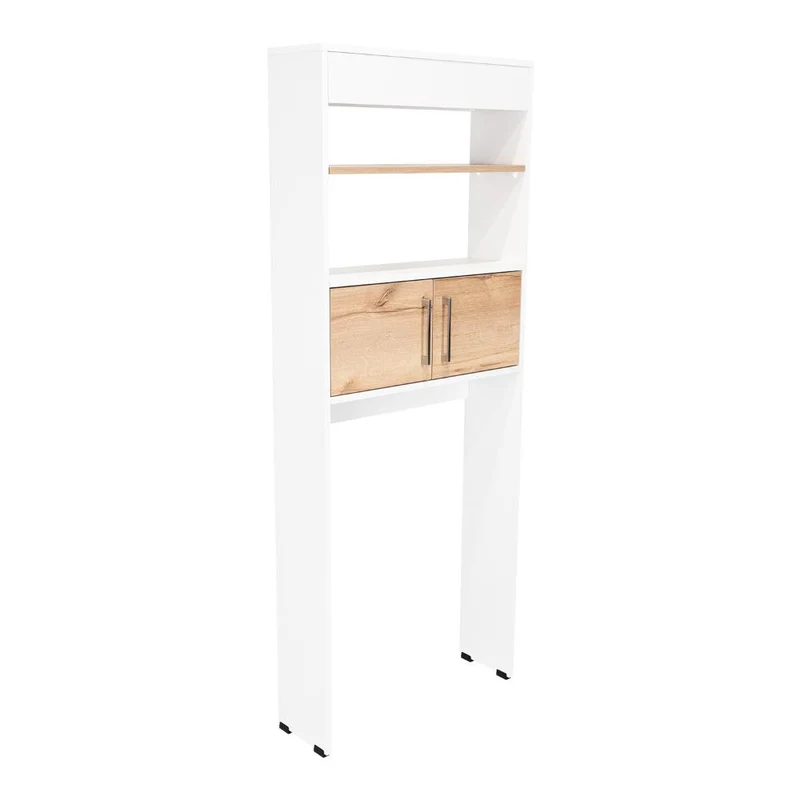 Gabinete de Baño Madrid, Café Claro y Blanco Duqueza , Ahorrador de Espacio