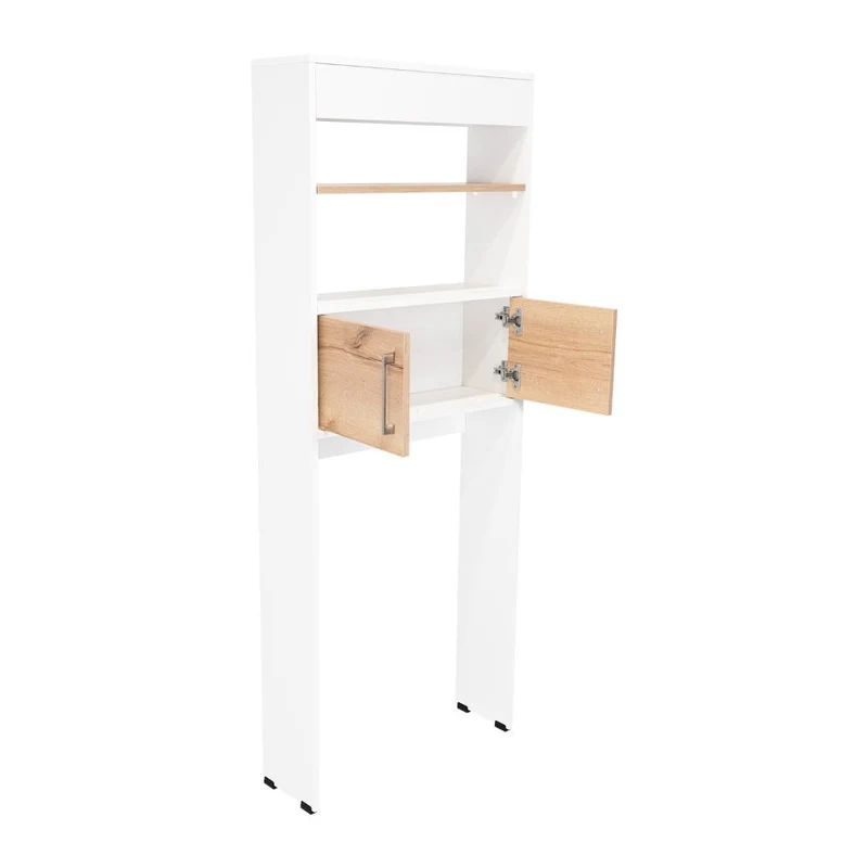 Gabinete de Baño Madrid, Café Claro y Blanco Duqueza , Ahorrador de Espacio