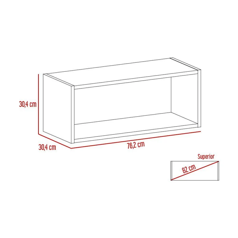 Complemento Gabinete Superior Muris, Blanco Perla, con Gran Capacidad de Almacenamiento