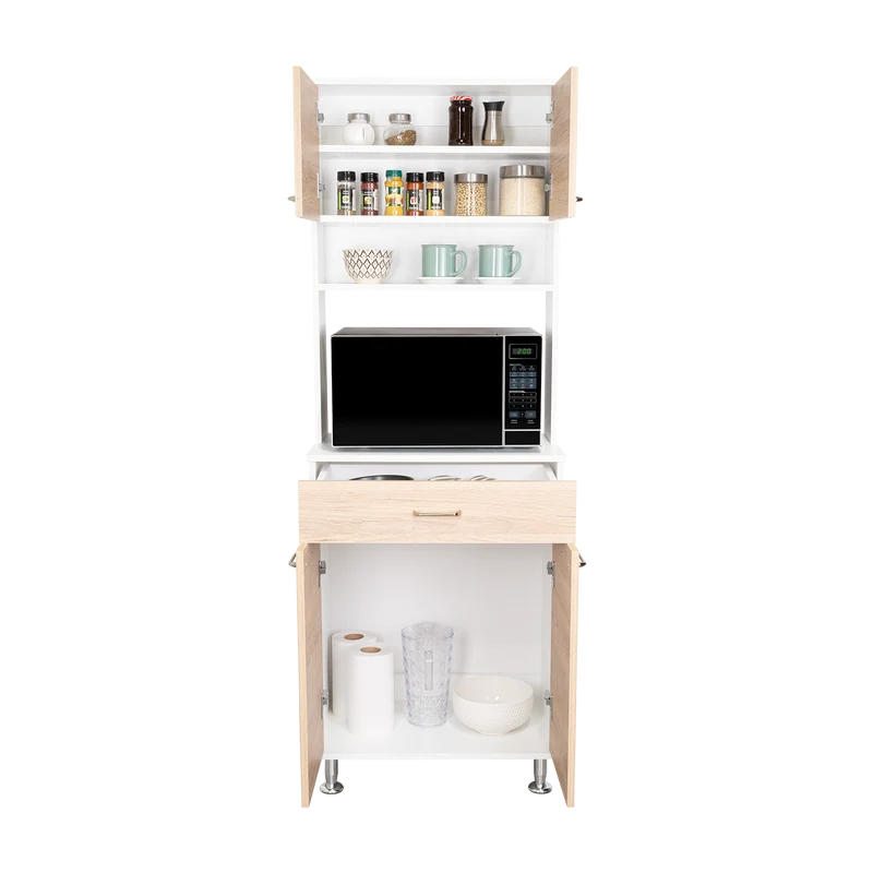 Alacena Huzy, Cartagena y Blanco, con Amplia Capacidad de Almacenamiento