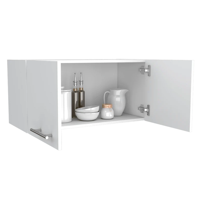 Mueble sobre Campana Delfi, Blanco, con Dos Puertas Batientes