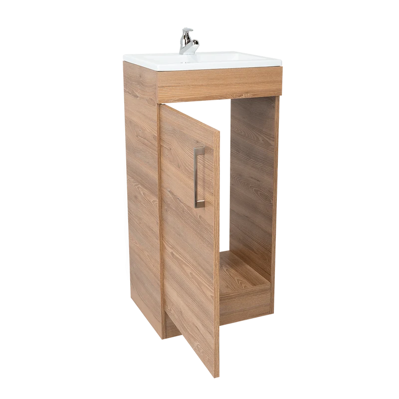 Mueble para Lavamanos Oporto, Miel, con una Puerta Abatible