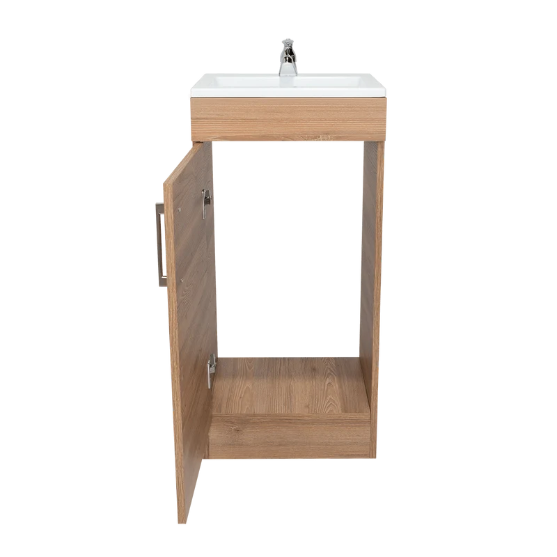 Mueble para Lavamanos Oporto, Miel, con una Puerta Abatible