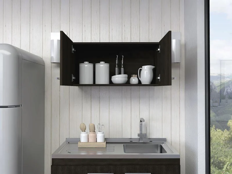 Mueble sobre Campana Delfi, Wengue, con Dos Puertas
