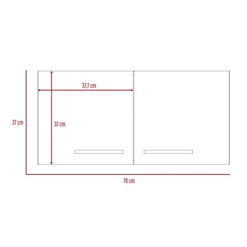 Mueble sobre Campana Delfi, Wengue, con Dos Puertas