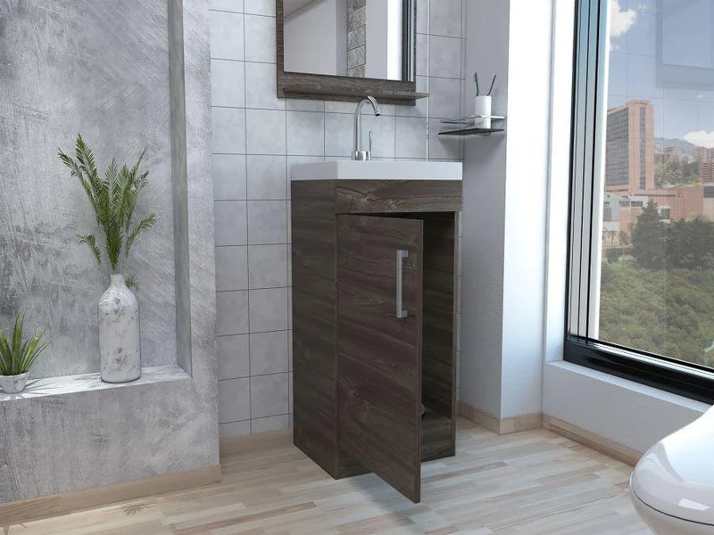 Mueble para Lavamanos Barú, Avellana, con una Puerta Batiente