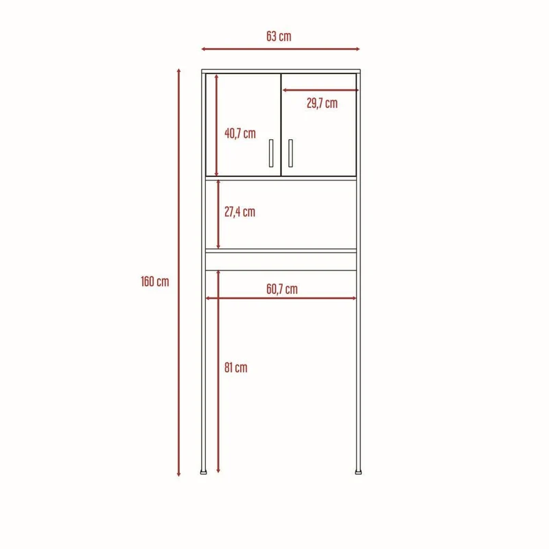 Gabinete de Baño Bristol 25, Blanco, Ideal para Ahorrar Espacio
