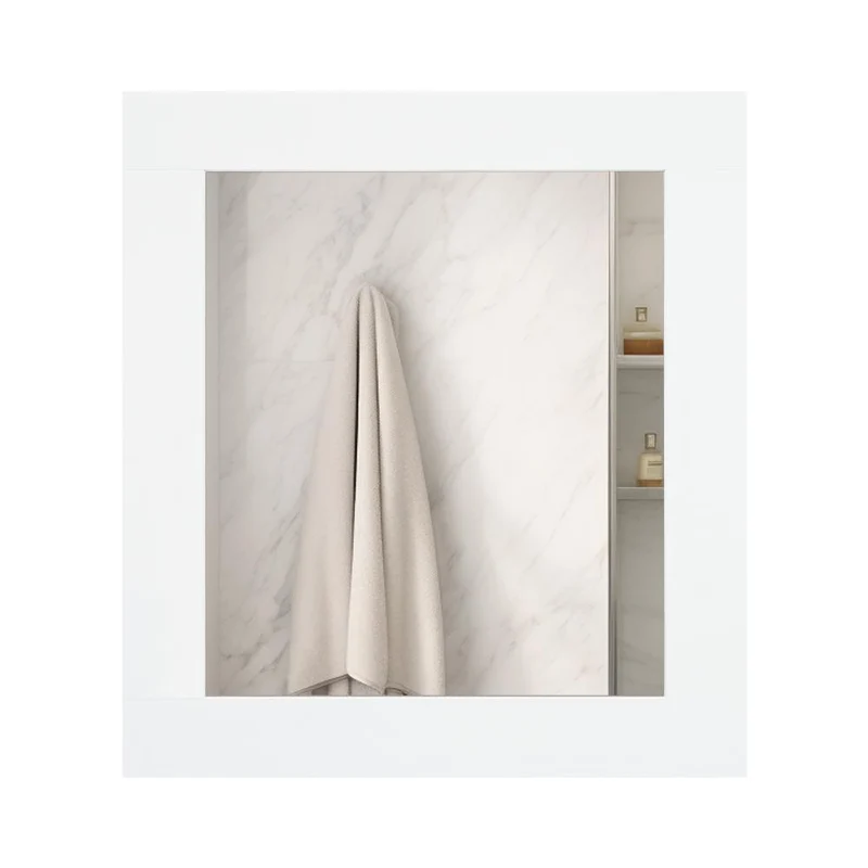 Gabinete de Baño Heston, Blanco, con Espejo y Dos Entrepaños