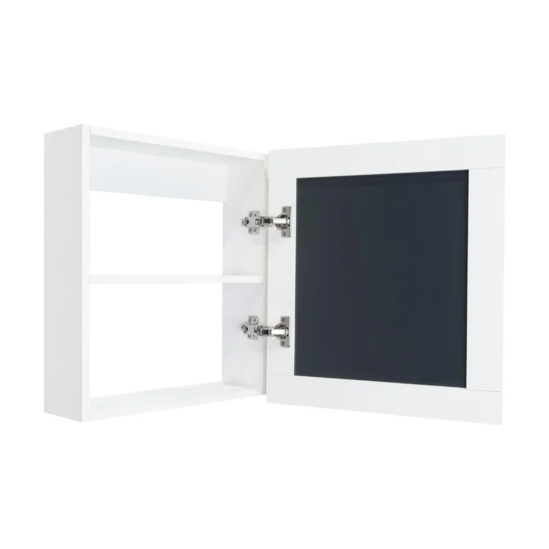 Gabinete de Baño Heston, Blanco, con Espejo y Dos Entrepaños