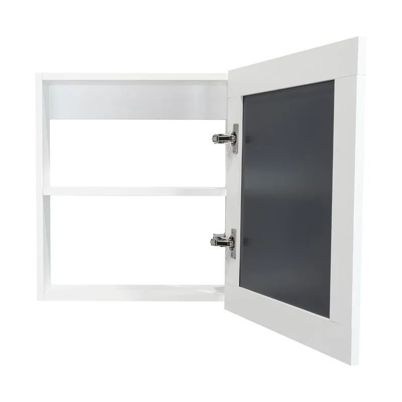 Gabinete de Baño Heston, Blanco, con Espejo y Dos Entrepaños