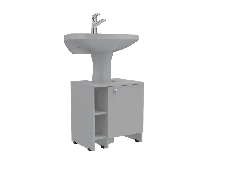 Mueble para Lavamanos Omahi, Blanco, con Variedad de Entrepaños