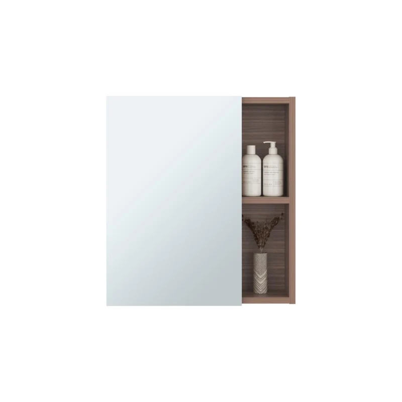 Gabinete de Baño Labell, Avellana, con Puerta Espejo y Entrepaños