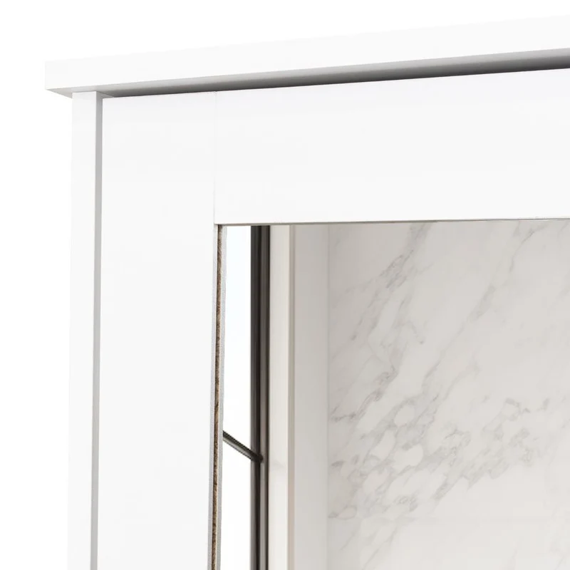 Gabinete de Baño Egeo, Blanco, con Puerta Espejo y Tres Entrepaños para Ubicar Objetos