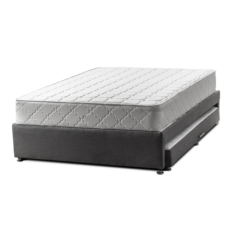 Combo de Cama Nido Tarima Gris con Colchón de 120x190 cm y Almohada