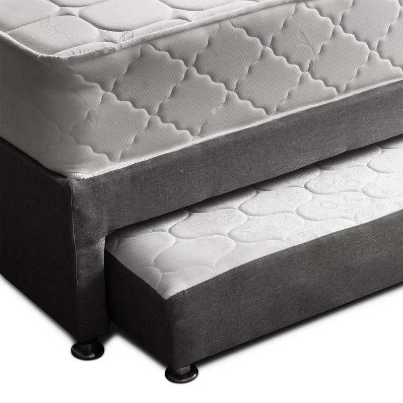 Combo de Cama Nido Tarima Gris con Colchón de 140x190 cm y 2 Almohadas