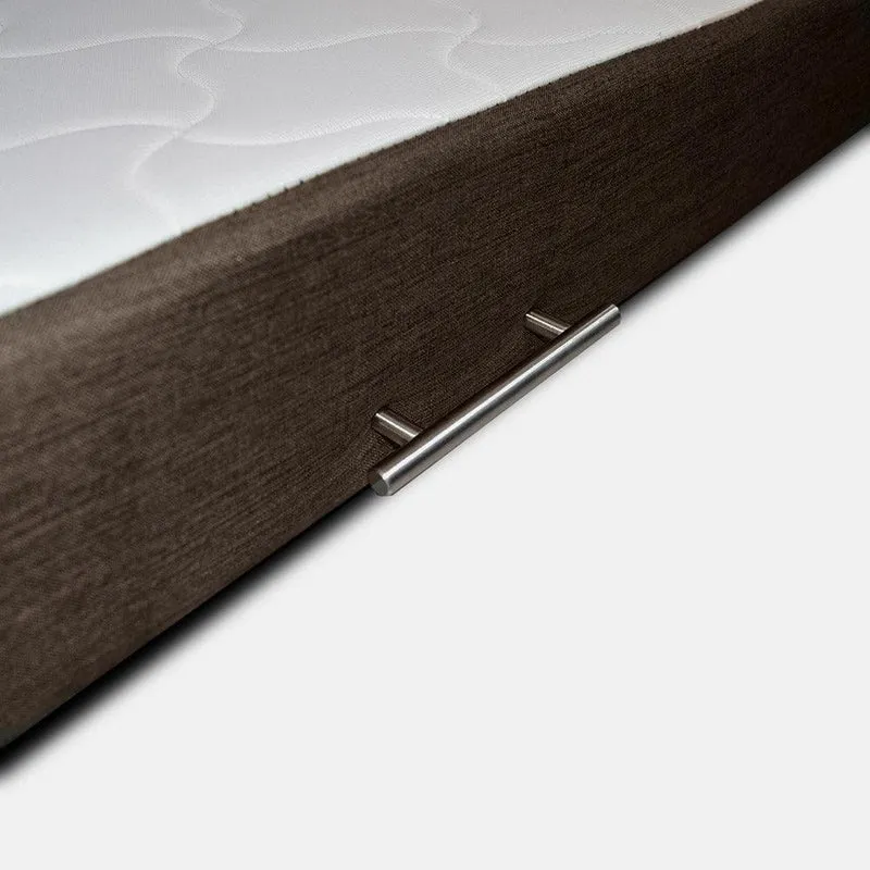 Combo de Cama Nido Tarima Café con Colchón Sencillo de 100x190 cm y Almohada