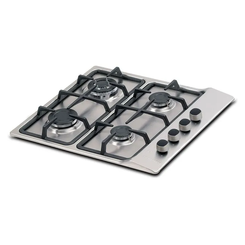 Estufa Empotrar Inox 4 Puestos 58.5cm Gas Natural Challenger Sg6041