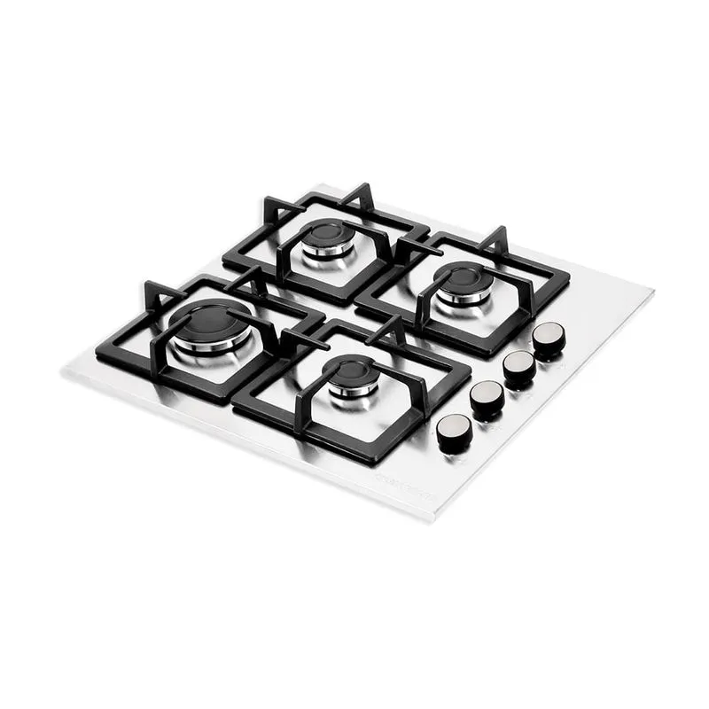 Estufa Empotrar Inox 4 Puestos 52cm Gas Natural Challenger Sp5240