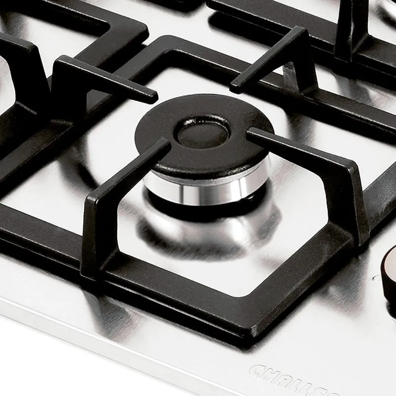 Estufa Empotrar Inox 4 Puestos 52cm Gas Natural Challenger Sp5240