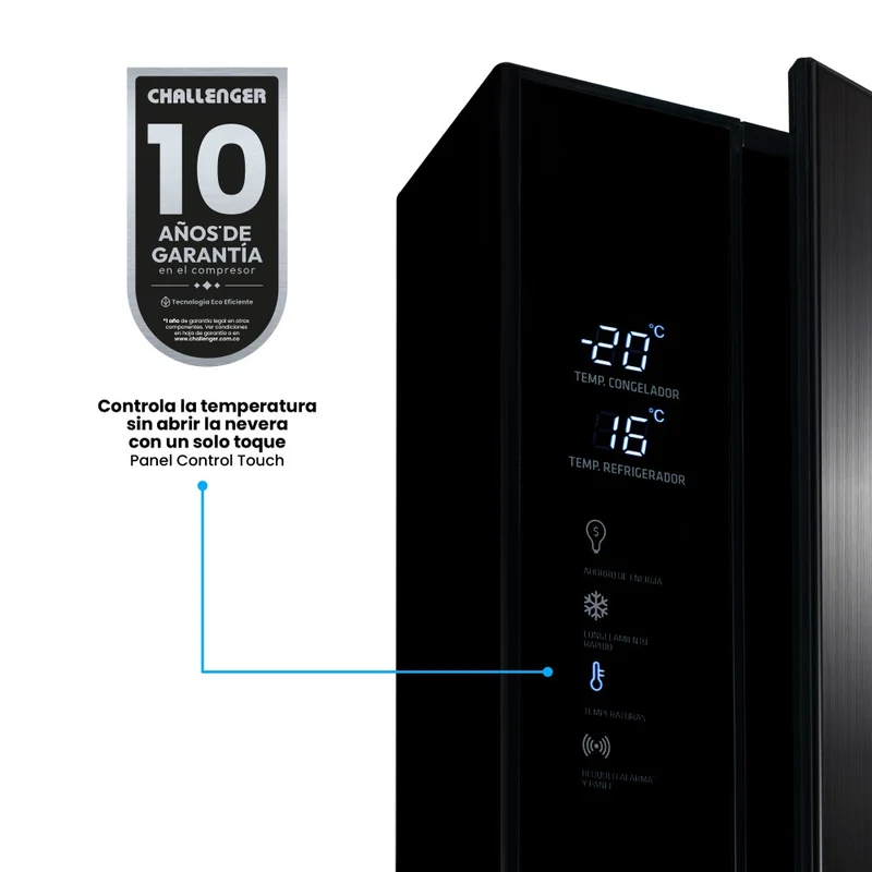 Nevera Challenger Cra 420, Negro Mate
