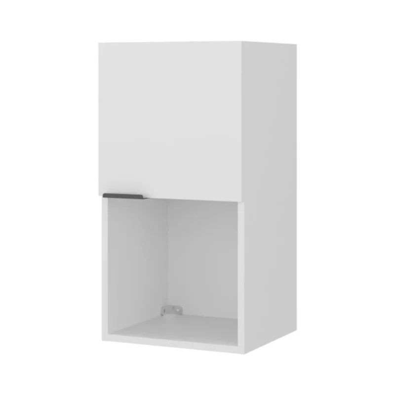 Gabinete de Baño Kase, Kronos Blanco, con una Puerta Abatible con Manija Metálica ZF