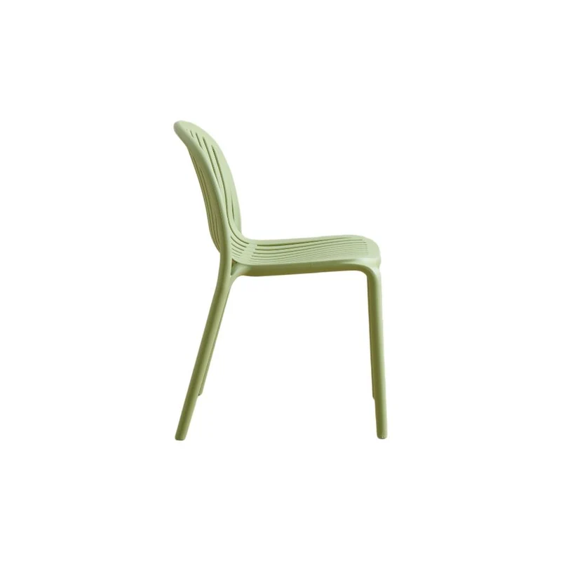 Set de 2 Sillas Marruecos, Verde Olivo, con Espaldar en Rayas y Diseño Minimalista
