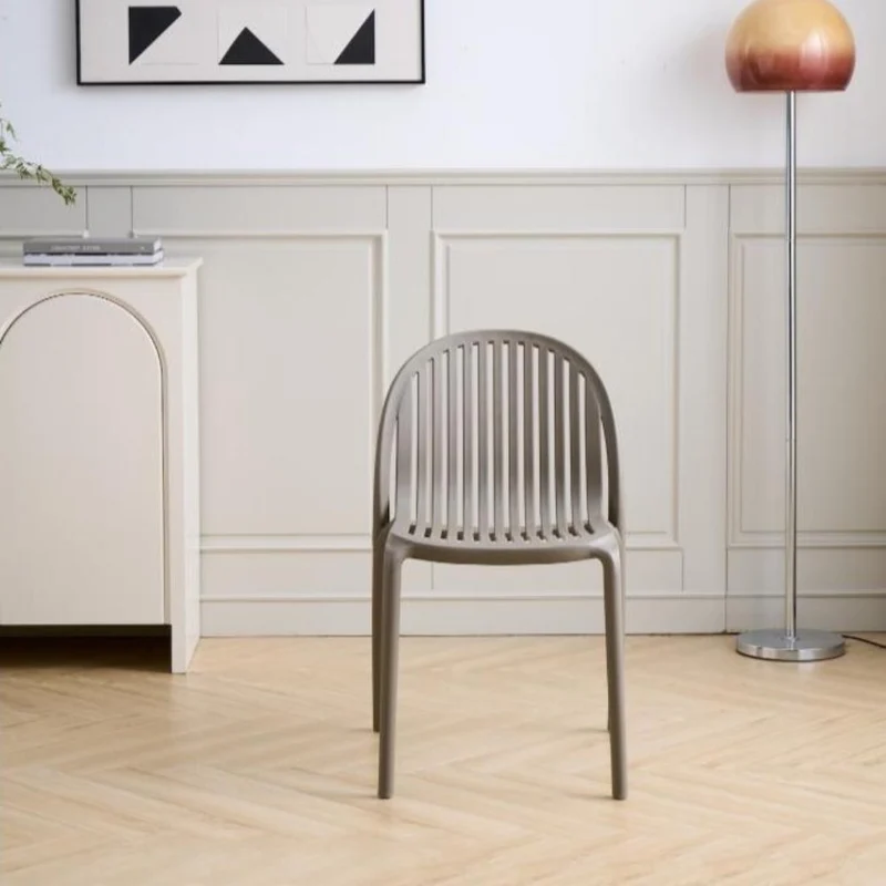 Set de 2 Sillas Marruecos, Taupe, con Espaldar en Rayas y Diseño Minimalista