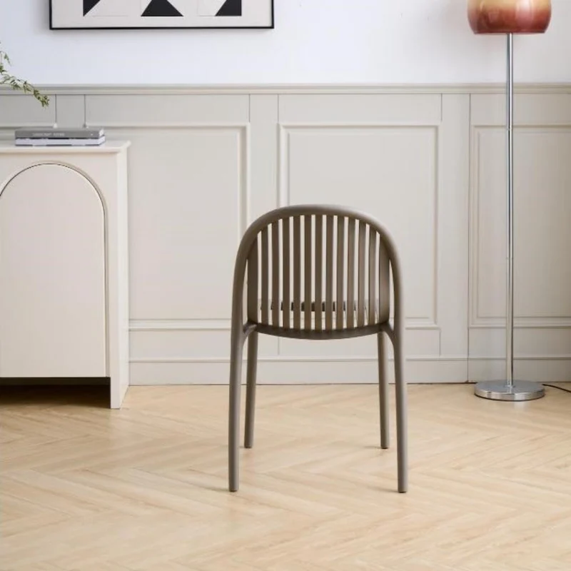 Set de 2 Sillas Marruecos, Taupe, con Espaldar en Rayas y Diseño Minimalista