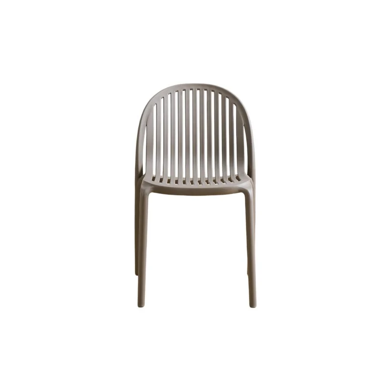 Set de 2 Sillas Marruecos, Taupe, con Espaldar en Rayas y Diseño Minimalista