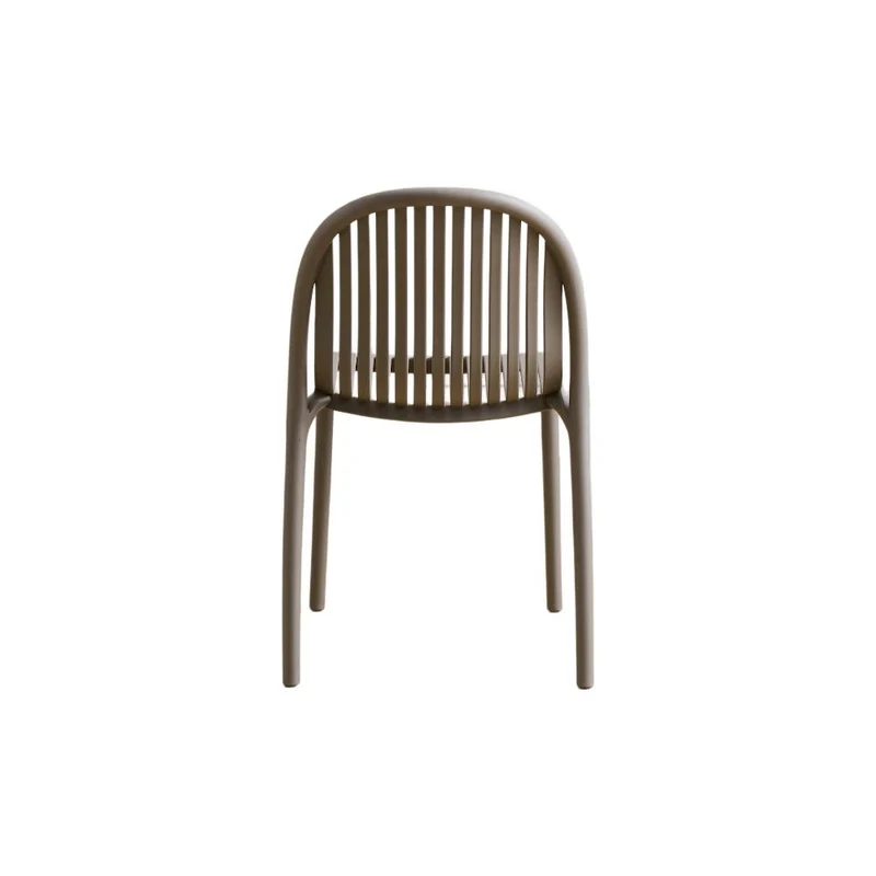 Set de 2 Sillas Marruecos, Taupe, con Espaldar en Rayas y Diseño Minimalista