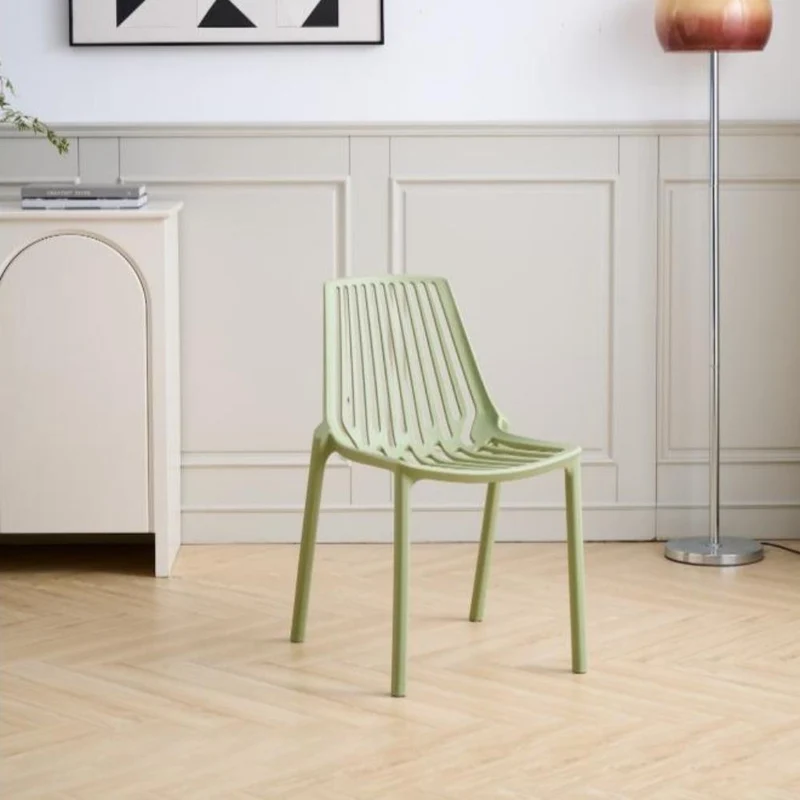 Set de 4 Sillas Tanger, Verde Olivo, con Espaldar y Diseño Moderno