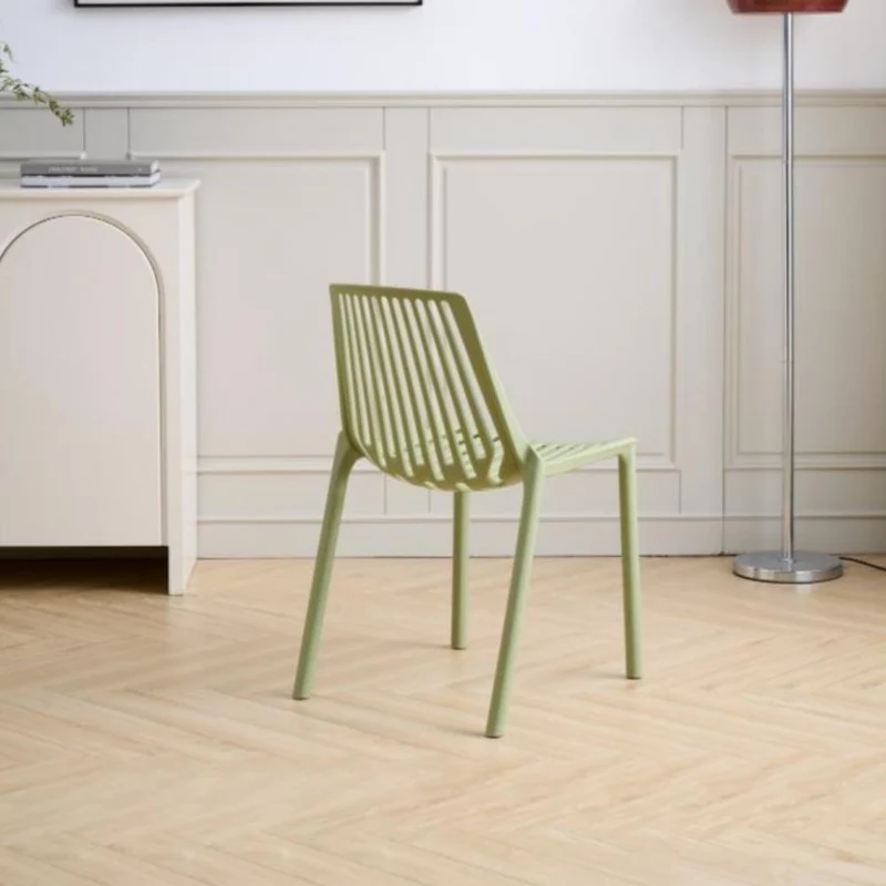 Set de 4 Sillas Tanger, Verde Olivo, con Espaldar y Diseño Moderno
