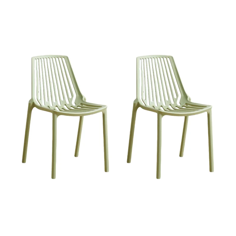 Set de 2 Sillas Tanger, Verde Olivo, con Espaldar y Diseño Moderno