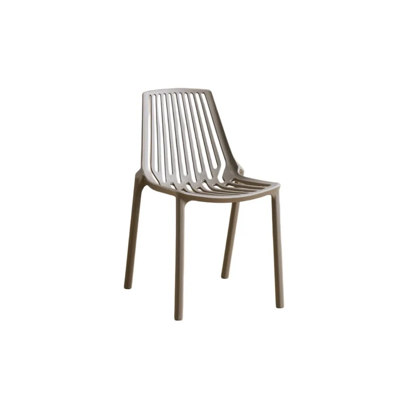 Set de 2 Sillas Tanger, Taupe, con Espaldar y Diseño Moderno