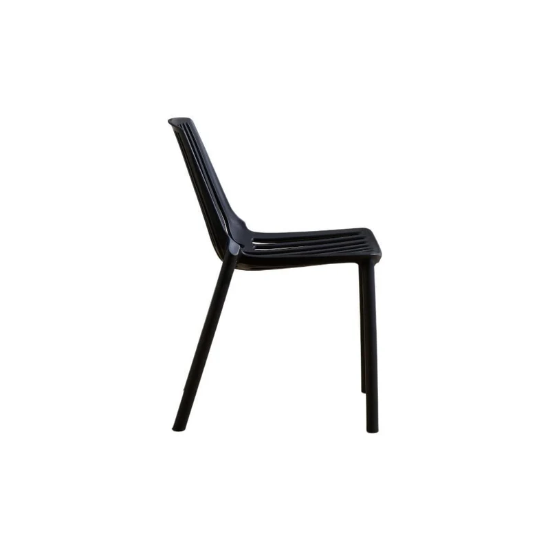 Set de 2 Sillas Tanger, Negro, con Espaldar y Diseño Moderno