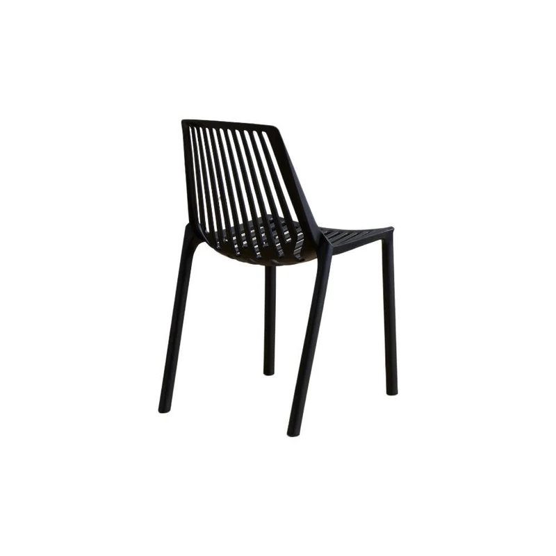 Set de 2 Sillas Tanger, Negro, con Espaldar y Diseño Moderno