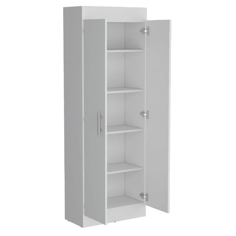 Alacena Nepal, Blanco, Cuenta con Cinco Entrepaños y Dos Puertas Batientes ZF