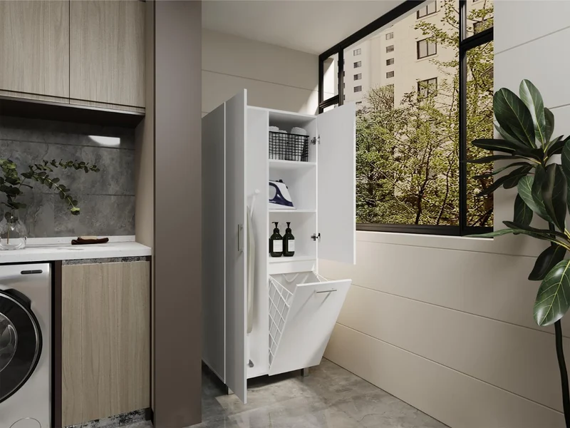 Mueble de Aseo Iris, Blanco Duqueza, con Espacio para Ubicar Objetos de Aseo ZF