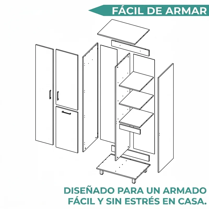 Mueble de Aseo Iris, Blanco Duqueza, con Espacio para Ubicar Objetos de Aseo ZF