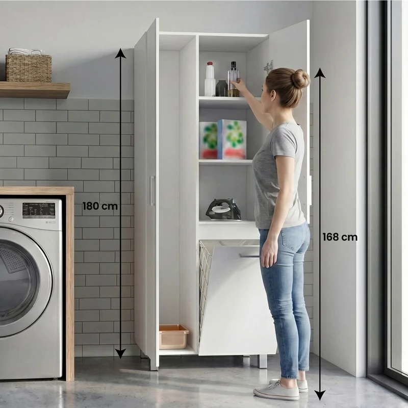 Mueble de Aseo Iris, Blanco Duqueza, con Espacio para Ubicar Objetos de Aseo ZF