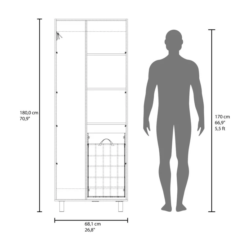 Mueble de Aseo Iris, Blanco Duqueza, con Espacio para Ubicar Objetos de Aseo ZF