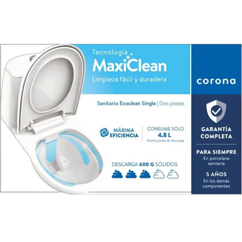 Sanitario Corona Ecoclean Single Blanco