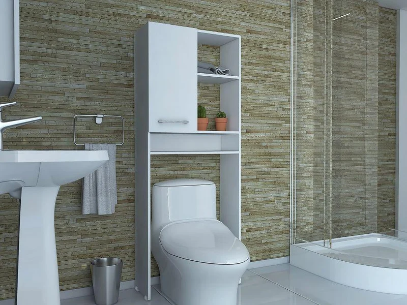 Gabinete de Baño Bristol 26, Blanco, Ideal para Ahorrar Espacio
