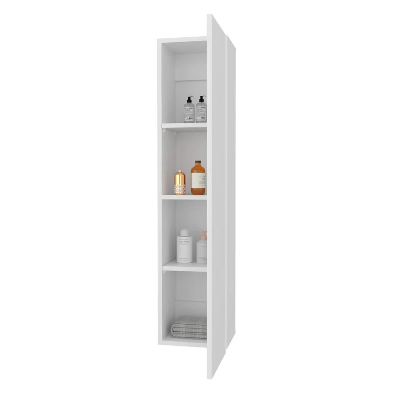 Alacena de Pared Mediana, Blanco, para Implementos de Aseo Minimalista