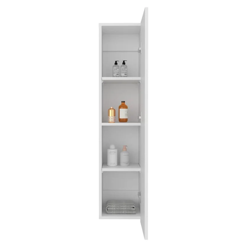 Alacena de Pared Mediana, Blanco, para Implementos de Aseo Minimalista
