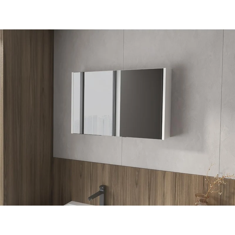 Gabinete de Baño Agni, Blanco Duqueza, con Dos Puestas y Espacio para Almacenar Objetos ZF