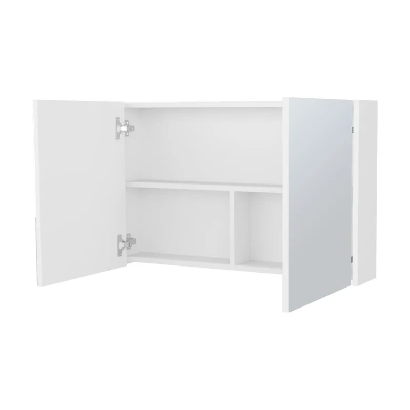 Gabinete de Baño Agni, Blanco Duqueza, con Dos Puestas y Espacio para Almacenar Objetos ZF
